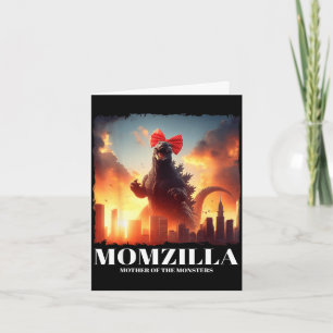 Tarjeta Momzilla madre de monstruos retro vintage mamá