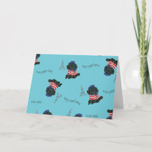 Tarjeta Mon Petit Chou Chou Cachorro Negro