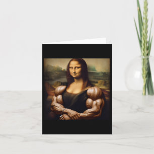 Tarjeta Mona Lisa Bodybuilding Funny Gift 1