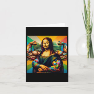 Tarjeta Mona Lisa Bodybuilding Funny Gift 2