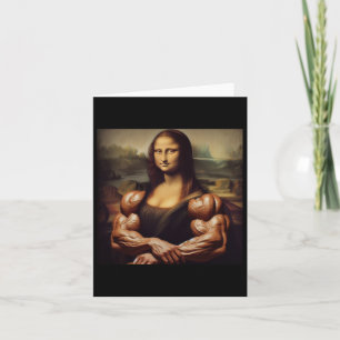 Tarjeta Mona Lisa Bodybuilding Funny Gift 4