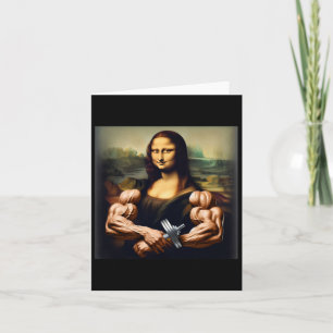 Tarjeta Mona Lisa Bodybuilding Funny Gift 6