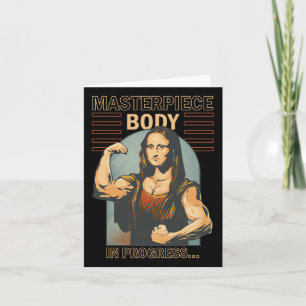 Tarjeta Mona Lisa Bodybuilding Musc Gym Halterofilia Wo