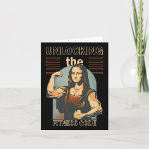 Tarjeta Mona Lisa Bodybuilding Musc Gym Halterofilia Wo
