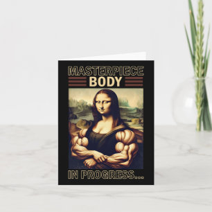 Tarjeta Mona Lisa Bodybuilding Musc Gym Halterofilia Wo
