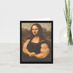 Tarjeta Mona Lisa Bodybuilding Muscular Gimnasio Traje