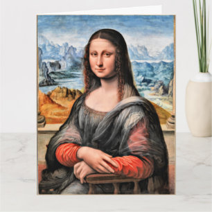 Tarjeta Mona Lisa, famosa pintura de Leonardo da Vinci