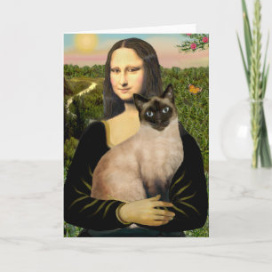 Tarjeta Mona Lisa - Gato siamés de puntos de foca