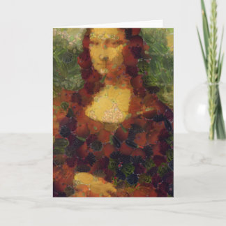 Tarjeta Mona Lisa Lettuce Bella Artes Vegan Spoof