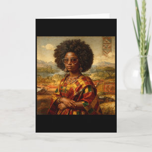 Tarjeta Mona Lisa negra afroamericana historia negra ameri