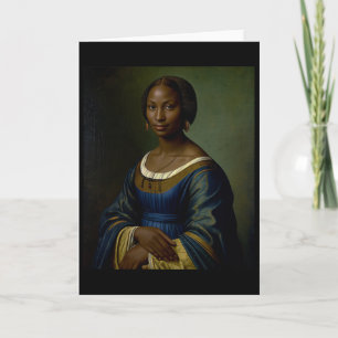Tarjeta Mona Lisa Negra Mes de la Historia Negra Mujer Neg