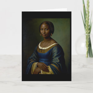 Tarjeta Mona Lisa Negra Mes de la Historia Negra Mujer Neg