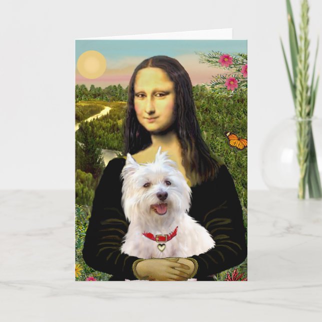 Tarjeta Mona Lisa - Westie 3 (Anverso)