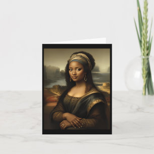 Tarjeta Mona negra Lisa African American Black History Mon