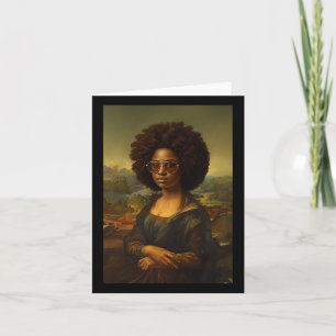 Tarjeta Mona Negra Lisa Afroamericana Histórica Negra