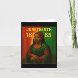 Tarjeta Mona Negra Lisa Gráfica Afroamericana Junio
