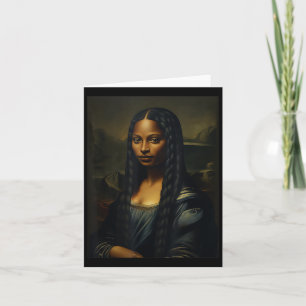 Tarjeta Mona Negra Lisa Mes de la Historia Negra Mujer Afr