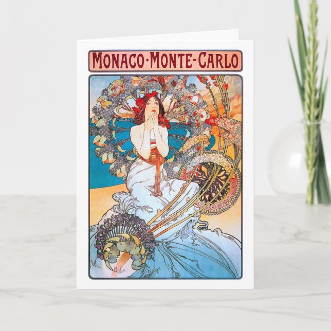 Tarjeta Mónaco, Montecarlo, Mucha (Anverso)