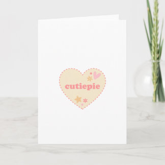 Tarjeta Monada Cariñosa Corazón Rosa Estética