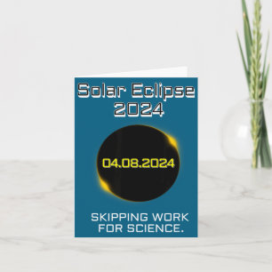Tarjeta Monada Eclipse Solar Saltándose el Trabajo Ciencia