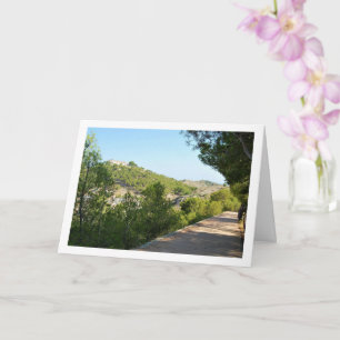 Tarjeta Monasterio de San Miguel sobre Lliria Town, Valenc