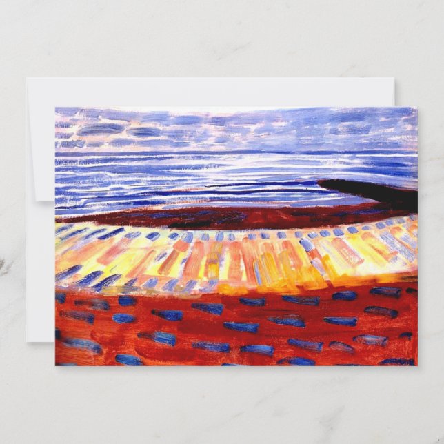 Tarjeta Mondrian - Mar Después Del Amanecer, (Anverso)