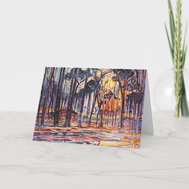 Tarjeta Mondrian - Woods Cerca De Oele, (Anverso)
