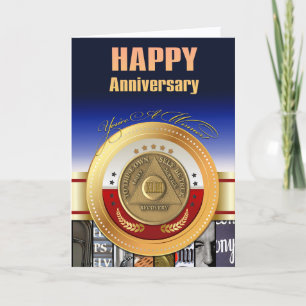 Tarjeta Moneda de aniversario de 43 años que eres ganadora