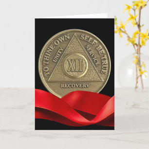 Tarjeta Moneda de aniversario feliz de 12 años AA Cinta Ro