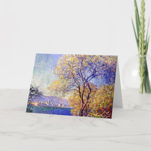 Tarjeta Monet - Antibes vistas desde los jardines de Salis (Anverso)