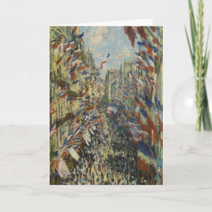 Tarjeta Monet Antiguo Bandera Francesa Arte Callejero Parí