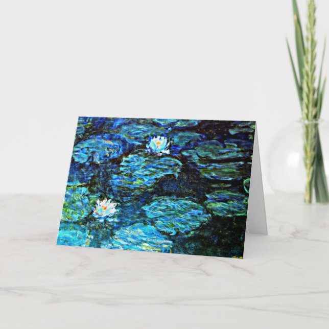 Tarjeta Monet - Azul de los Lilies de Agua (Anverso)