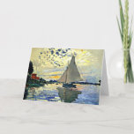 Tarjeta Monet - Barco de vela en Le Petit Gennevilliers<br><div class="desc">Pintura de Claude Monet,  barco de vela en Le Petit Gennevilliers</div>