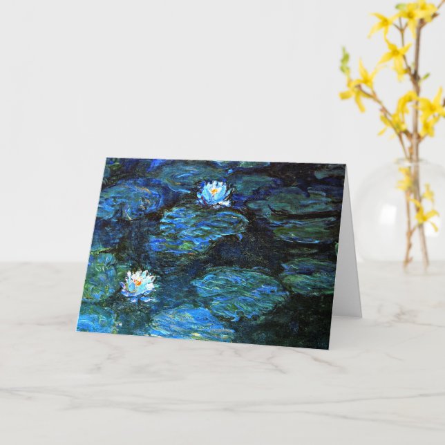 Tarjeta Monet - Blue Water Lilis (flor amarilla)