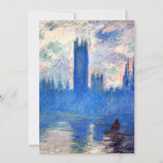 Tarjeta Monet - Cámaras del Parlamento, Westminster (Anverso)
