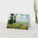 Tarjeta Monet - Campo de amapola, Argentina, arte impresio<br><div class="desc">Poppy Field,  Argenteuil,  pintura de época del artista francés Claude Monet</div>