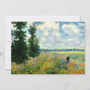 Tarjeta Monet - Campo de amapolas, Argenteuil