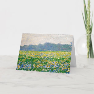 Tarjeta Monet - Campo Iris en Giverny