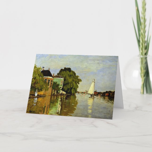 Tarjeta Monet - Casas en el Achterzaan (Anverso)