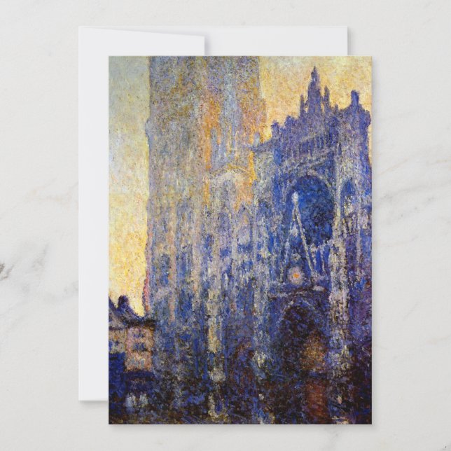 Tarjeta Monet - Catedral de Rouen, Efecto de la Mañana (Anverso)