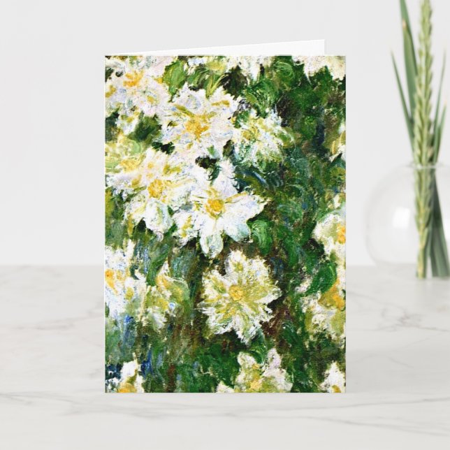 Tarjeta Monet - Clematis blanco (Anverso)