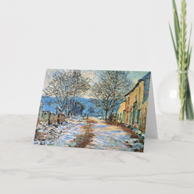 Tarjeta Monet: Efecto de nieve en Limetz (Anverso)