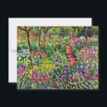 Tarjeta Monet - El jardín de Iris en Giverny<br><div class="desc">El jardín Iris de Giverny,  bello cuadro de arte de Claude Monet</div>