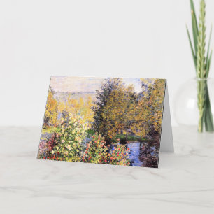 Tarjeta Monet - El jardín de la Hoschede en Montgeron