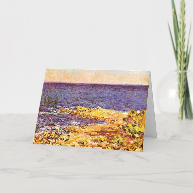 Tarjeta Monet - El Mediterráneo en Antibes (Anverso)