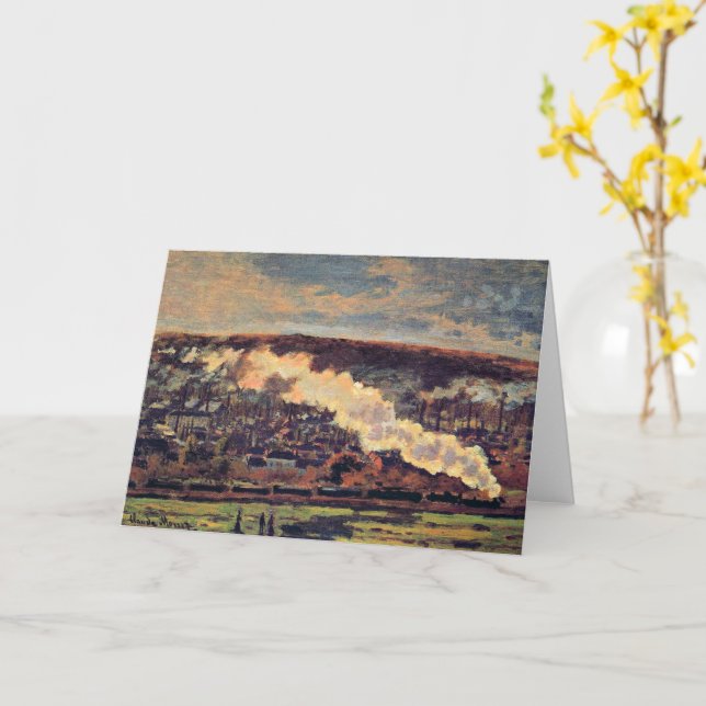 Tarjeta Monet - El tren, 1872, (flor amarilla)