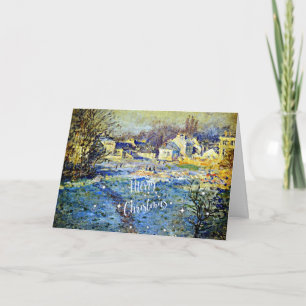 Tarjeta Monet - Escarcha blanca, Feliz Navidad