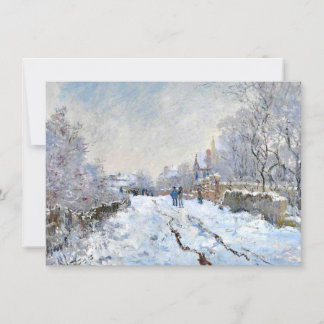 Tarjeta Monet - Escena de la nieve en Argentina