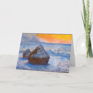 Tarjeta Monet: Grietas al atardecer, efecto Nieve