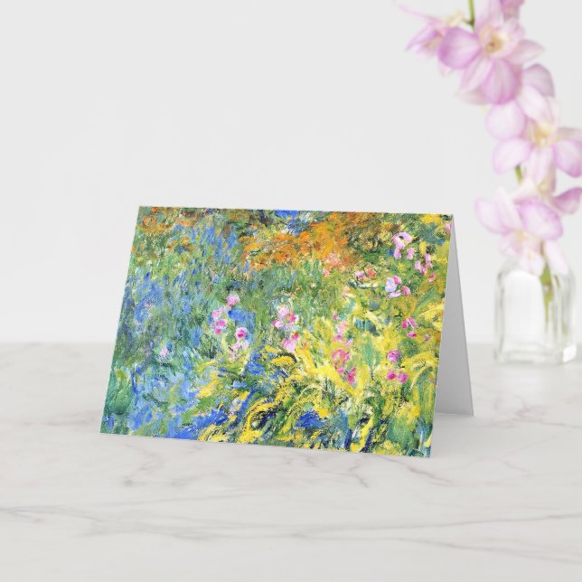 Tarjeta Monet - Irises 3, pintura de arte fino, (Orquídea)